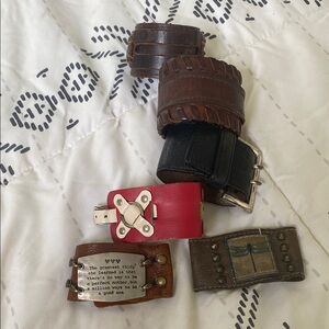 Genuine Leather wide cuff bracelets